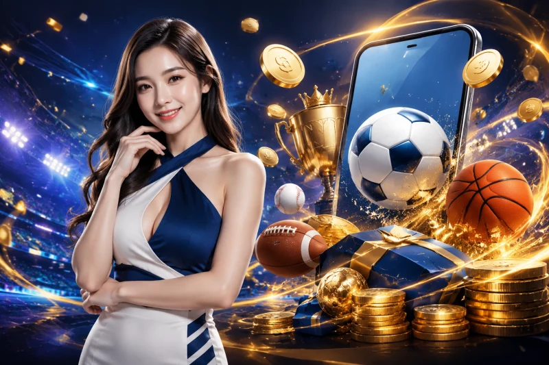 Hình ảnh minh họa lợi ích cá cược thể thao Jun88: Điện thoại hiển thị chiến thắng, tiền thưởng vàng và không khí sân vận động sôi động.