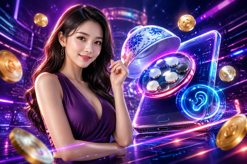 minh-hoa-quy-trinh-thuc-hanh-cach-nghe-vi-xoc-dia-tap-trung-vao-doi-tay-dang-xoc-bat-va-hinh-anh-song-am-tuong-trung-cho-viec-phan-tich-am-thanh-quan-vi Minh họa quy trình thực hành cách nghe vị xóc đĩa, tập trung vào đôi tay đang xóc bát và hình ảnh sóng âm tượng trưng cho việc phân tích âm thanh quân vị.