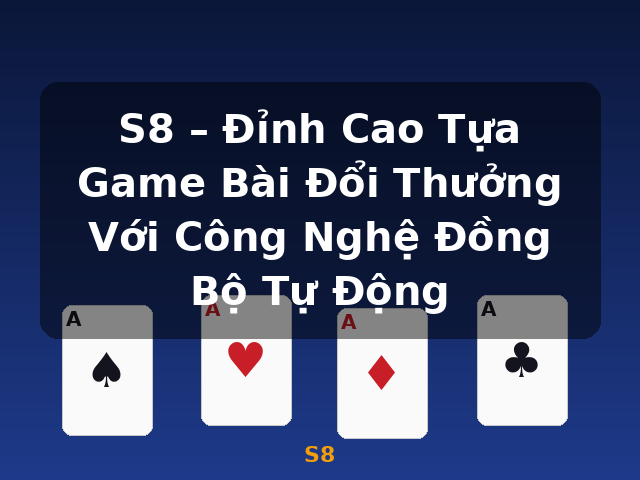 S8 – Đỉnh Cao Tựa Game Bài Đổi Thưởng Với Công Nghệ Đồng Bộ Tự Động - S8