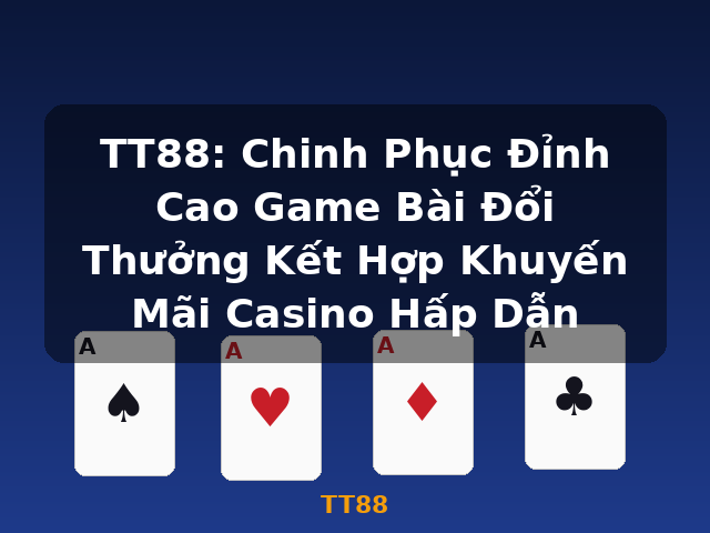 TT88: Chinh Phục Đỉnh Cao Game Bài Đổi Thưởng Kết Hợp Khuyến Mãi Casino Hấp Dẫn - TT88
