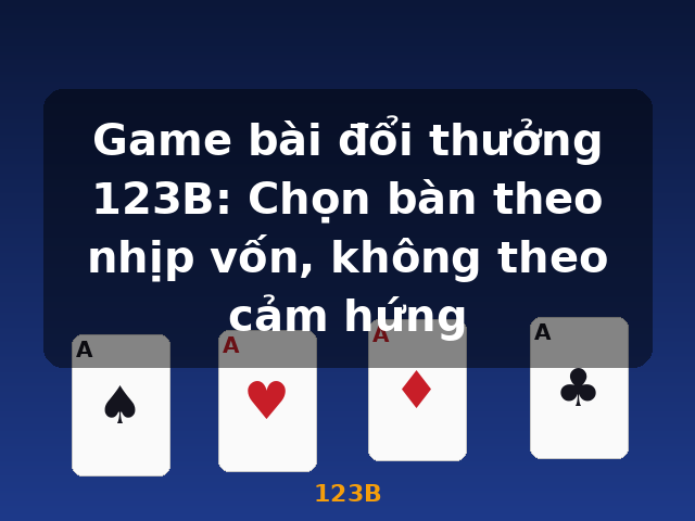 Game bài đổi thưởng 123B: Chọn bàn theo nhịp vốn, không theo cảm hứng - 123B