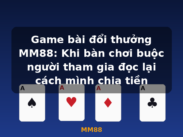 Game bài đổi thưởng MM88: Khi bàn chơi buộc người tham gia đọc lại cách mình chia tiền - MM88