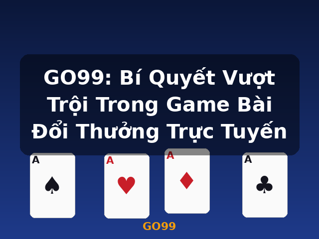GO99: Bí Quyết Vượt Trội Trong Game Bài Đổi Thưởng Trực Tuyến - GO99