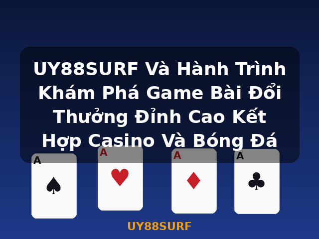 UY88SURF Và Hành Trình Khám Phá Game Bài Đổi Thưởng Đỉnh Cao Kết Hợp Casino Và Bóng Đá - UY88SURF